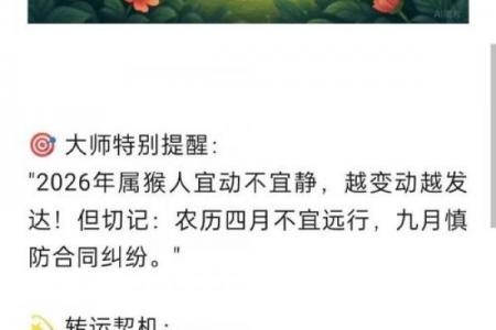 属猴人2026年需警惕事项