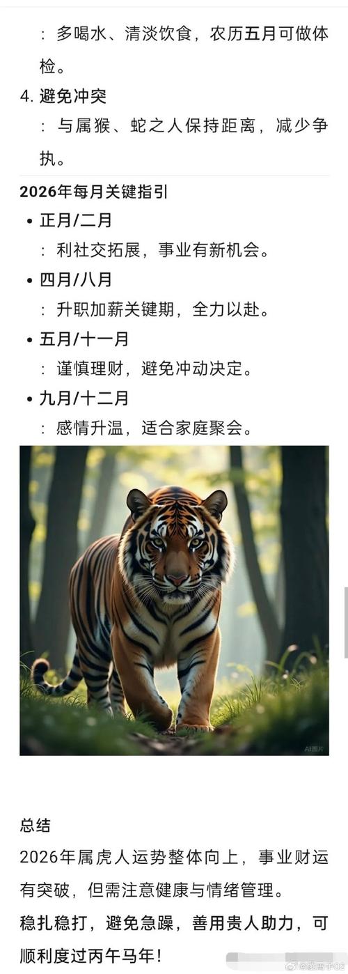 2026属虎人必看 流年运势与开运指南