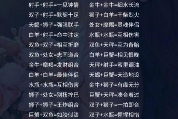 射手男与白羊女的星座配对解析