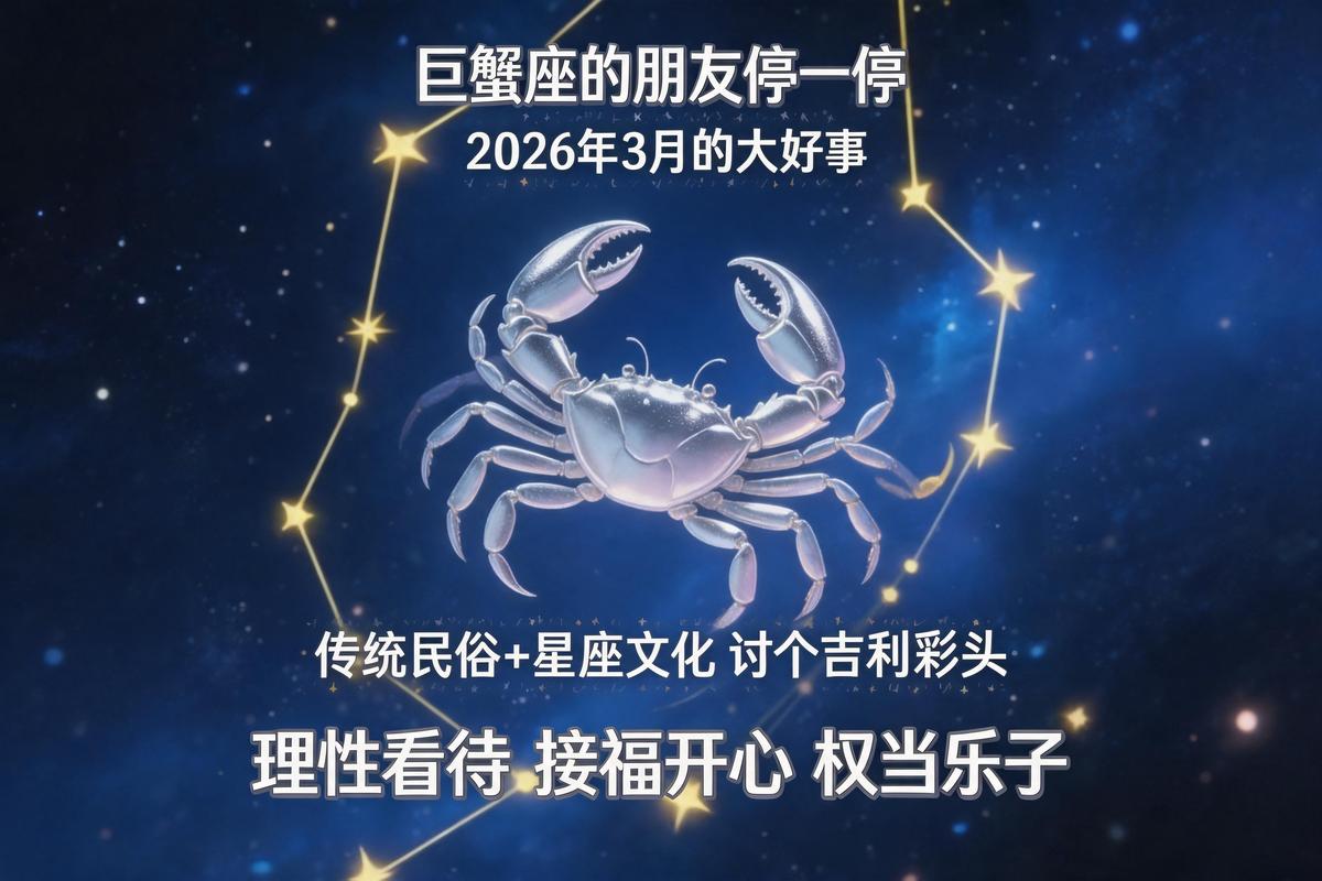 2026年巨蟹座财运最好的月份是哪几个月