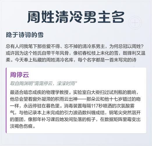 给姓周的男宝宝取名