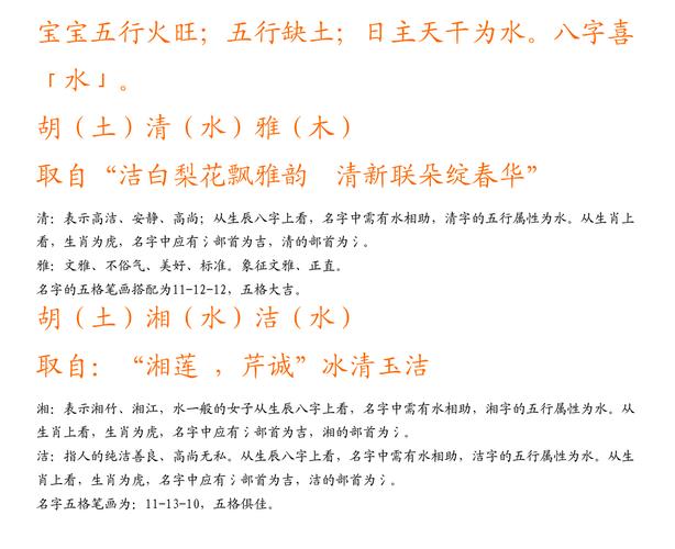 2026 年胡姓宝宝起名